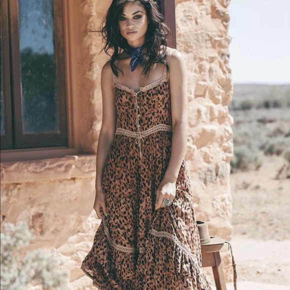 Spell & The Gypsy Saphari Prairie Strappy Sundress - S UT - Picture 5 of 15